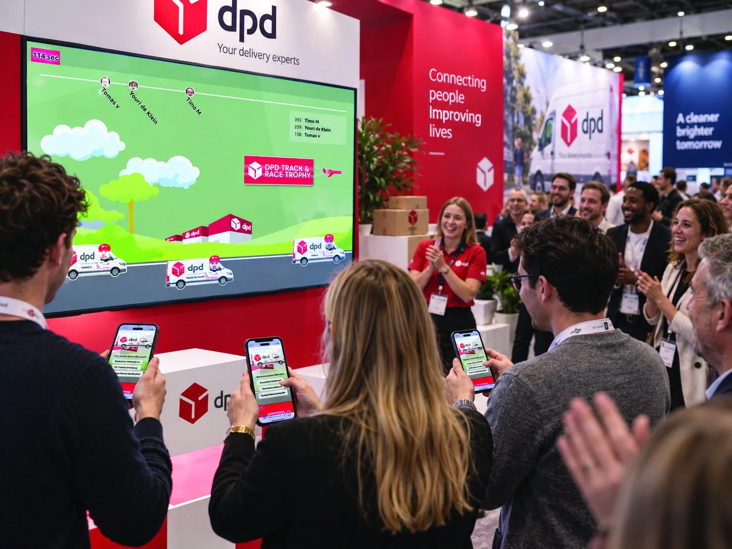Branded racegame op een beurs